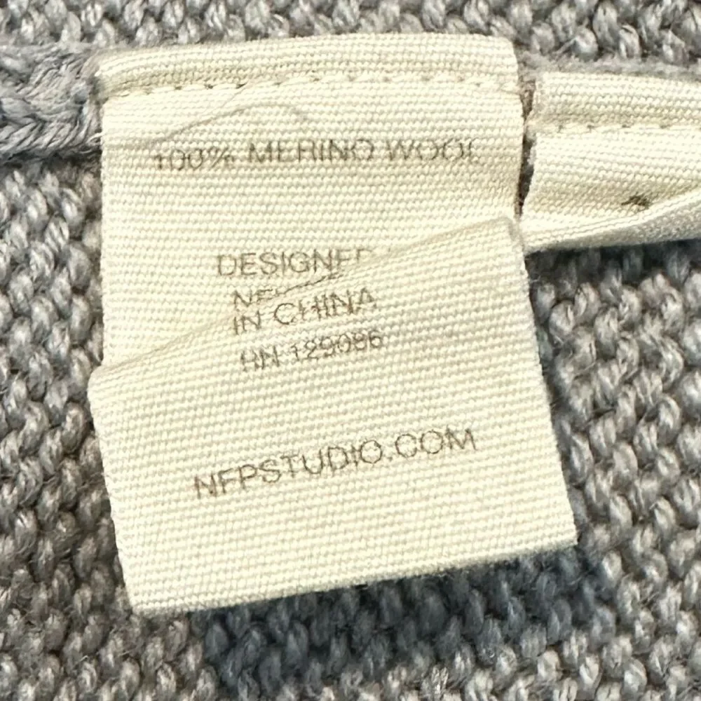 NFP New Form Perspectives Gray Knit Asymmetrical Sweater - Picture 5 of 5